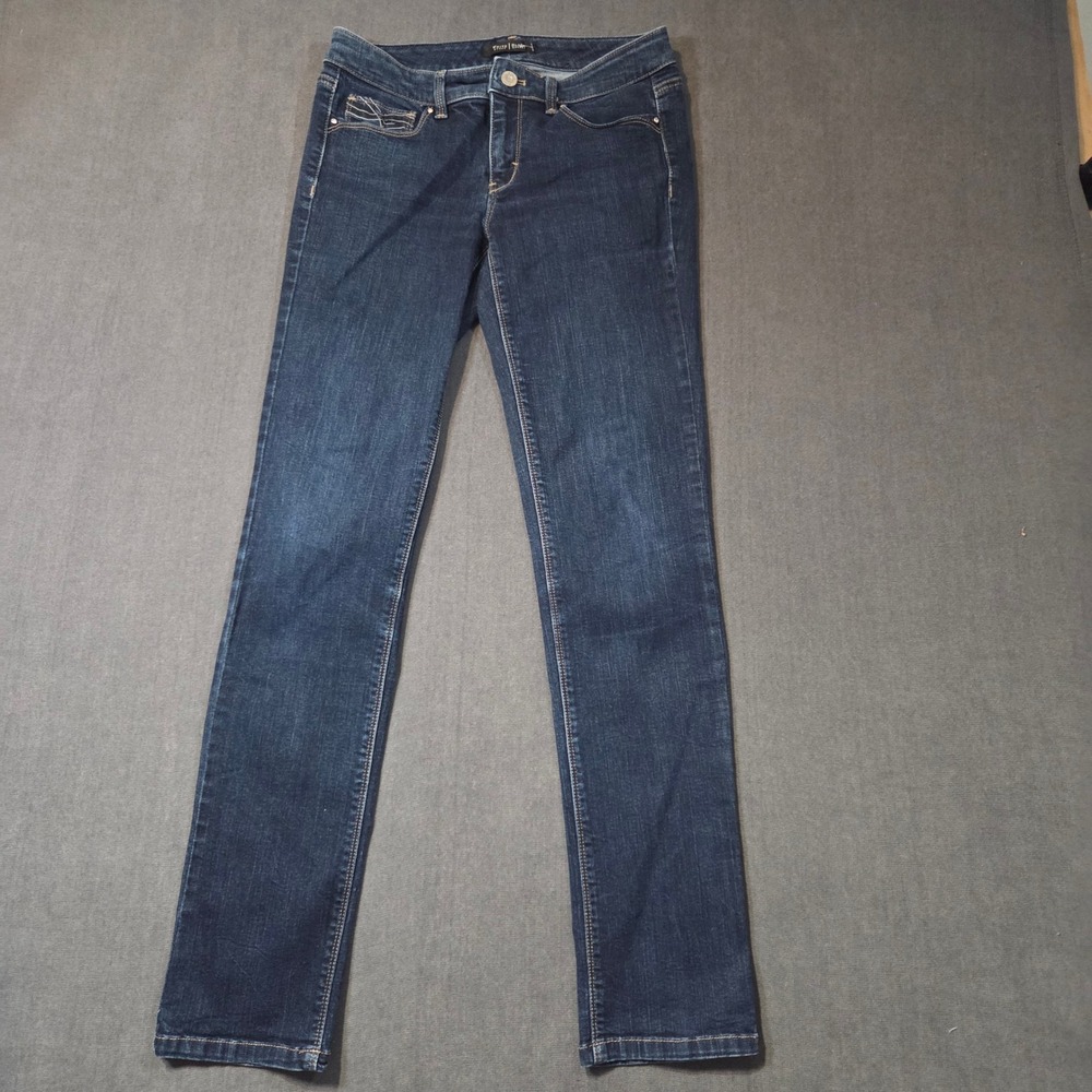 White House Black Market Jeans Womens 4R Dark Wash Blanc Slim Leg Denim
